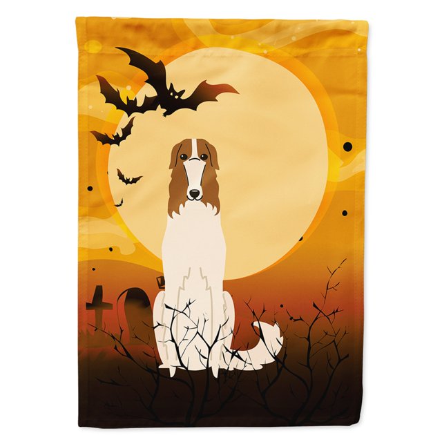 Bandera de Halloween Borzoi Caroline's Treasures Tamaño Jardín Pequeña Multicolor BB4289GF