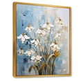 thumbnail image 2 of Designart "Contemporary Snowdrop Elegance III" Snowdrops Floater Framed Wall Art Living Room, 2 of 5