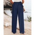 thumbnail image 4 of Women's High Waisted Wide Leg Dress Pants,Solid Business Casual Work Trousers with Pockets, 4 of 10