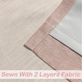 thumbnail image 6 of Uptown Home Pink White Ombre Full Blackout Window Curtain Panels Linen Texture Greyish Gray Liner Gradient Grommet Drapes for Grils Room Room, 50"x 84"x2, 6 of 6