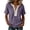 #269-Purple, variant on Craaazy Women Casual Plus Size Tops Loose Fit Solid Color V Neck Lace Trim Short Sleeve Cotton Linen Blouses for Summer Gift