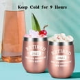 thumbnail image 5 of 2022 Retirement Gifts for Women, Retired 2022 Not My Problem Stainless Steel Wine Tumbler, Retirement Gifts for Women Her Office Friends Coworkers Colleague Sister Teacher Mom Grandma(12oz, Rose Gold), 5 of 6