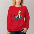 thumbnail image 3 of Women's  Crew Neck Pullover Cozy Clothes Autumn Winter-Duck Print, 3 of 16