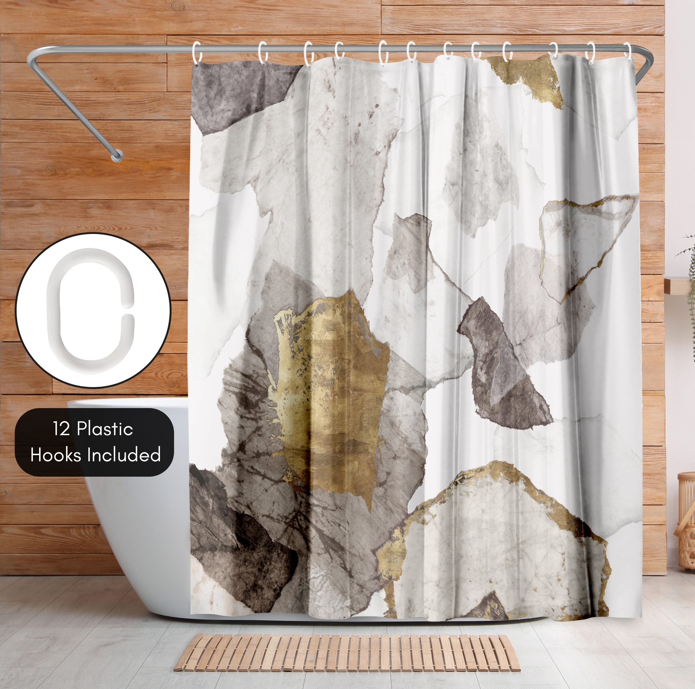 Americanflat 71" x 74" Shower Curtain, Amplified Iii by PI Creative Art