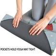 thumbnail image 3 of Trawberry Plants Fruit Flower Leaf Hot Yoga Mat Towel Non Slip for Hot Yoga - Quick-Drying Yoga Mat Cover with 4 Corner Pockets with Travel Bag - Hot Yoga Towel Non Slip 70"x26", 3 of 6