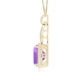 thumbnail image 2 of ANGARA Natural Cushion 4.5 ct Amethyst Pendant with Twisted Loop Bale in 14K Yellow Gold for Women (Size-11mm) | February Birthstone, Anniversary, Jewelry Gift for Women | Natural Amethyst Necklace, 2 of 7