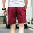 thumbnail image 3 of Outfmvch Joggers For Men Mens Shorts Men'S Summer Fashion Casual Midwaist Shorts Five-Point Pants Beach Pants Long Johns For Men Wine 4Xl, 3 of 8