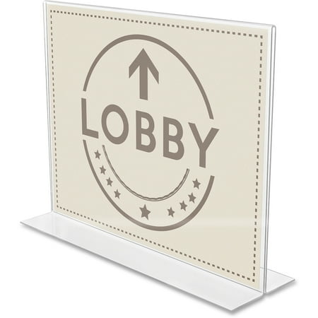 Deflecto, DEF879301, Anti-Glare Double-sided Sign Holder, 1 Each, Clear