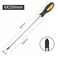 thumbnail image 5 of 12Inch Long Slotted Cross Screwdriver Magnetic Slotted Screwdriver With Rubber Handle Tools Accessories 250Mm*6Mm B Smile Home, 5 of 9