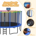 thumbnail image 2 of DeepRoar 12FT Trampolinefor Kids, Outdoor Trampolinewith Enclosure, Basketball Hoop, Lights and Sprinkler, 1200LBS Heavy Duty Trampoline for Outdoor, Backyard, Easy to Install & Last Long, 2 of 5