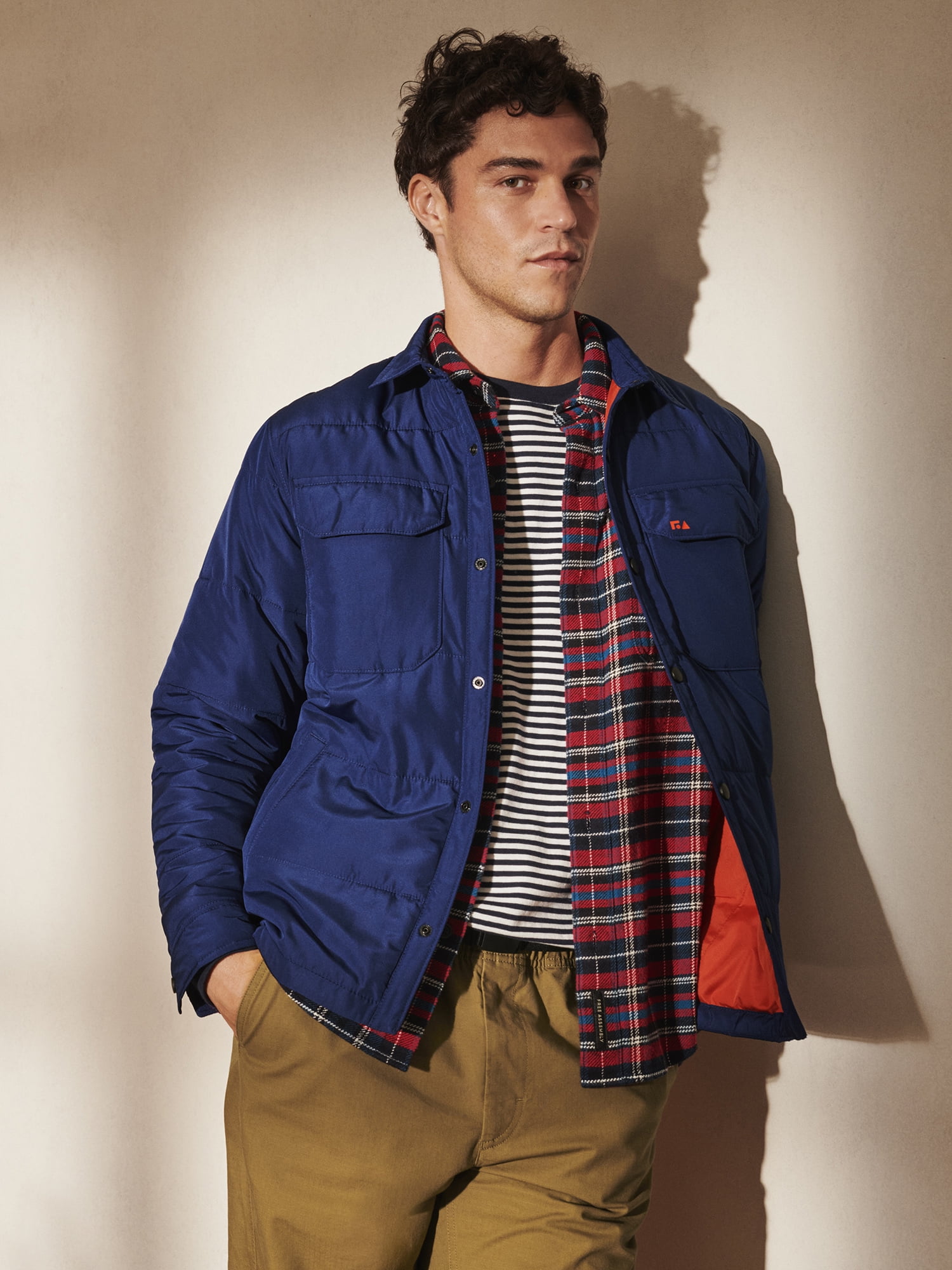 Free Assembly Men's Quilted Layering Jacket