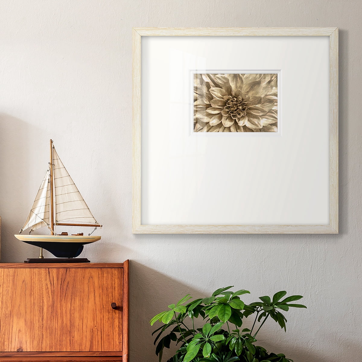 Neutral Wall Flower IPremium Framed Print