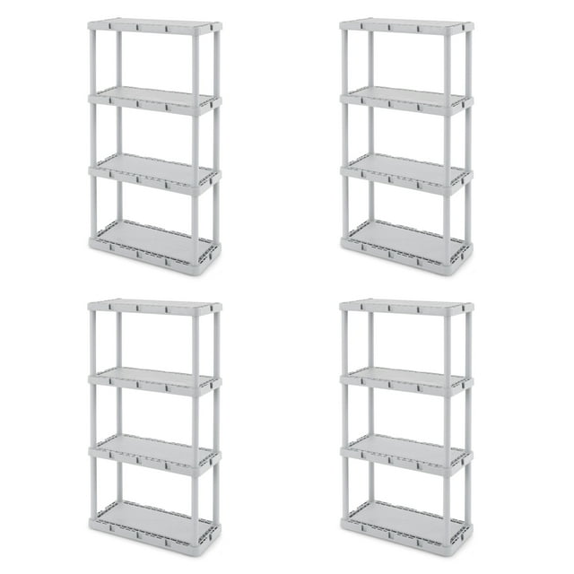 Gracious Living Knect-A-Shelf 4 Tier Light Duty Storage System (4 Pack)