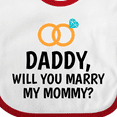 thumbnail image 4 of Inktastic Daddy Will You Marry My Mommy with Rings for Proposal Boys or Girls Baby Bib, 4 of 4