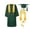 Style1-Army Green girls summer outfits, variant on 4 Pieces Girls Graduation Gown and Cap Set 2026 with Honor Cord and Stole, Solid Color Long Sleeve Academic Outfit for Preschool Elementary High School Ceremony 5-22 Years