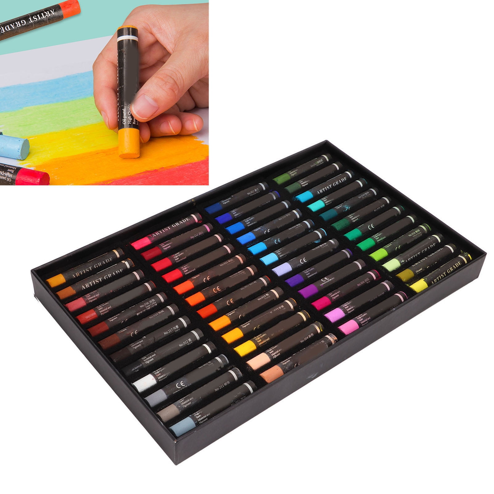 48 Color Oil Pastels, Fine Art Painting Pastels Crayons Oil Paint
