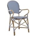 thumbnail image 4 of Pemberly Row Wicker Patio Dining Side Chair in Navy (Set of 2), 4 of 13