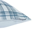 thumbnail image 3 of Ox Bay Stacy Garcia 20" x 20" White/Blue Embroidered Plaid Adult Decorative Throw Pillow, 3 of 7