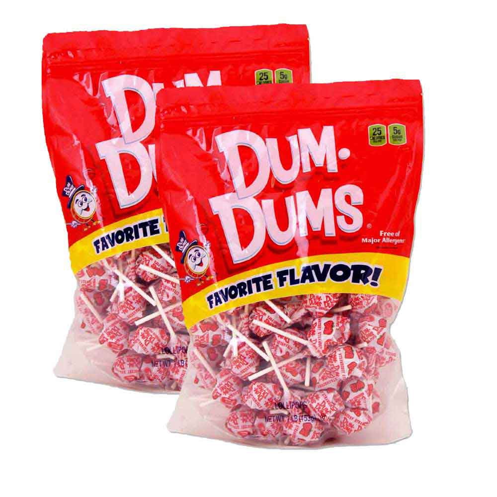 Dum Dums Strawberry Lollipops, 21 lb Tub