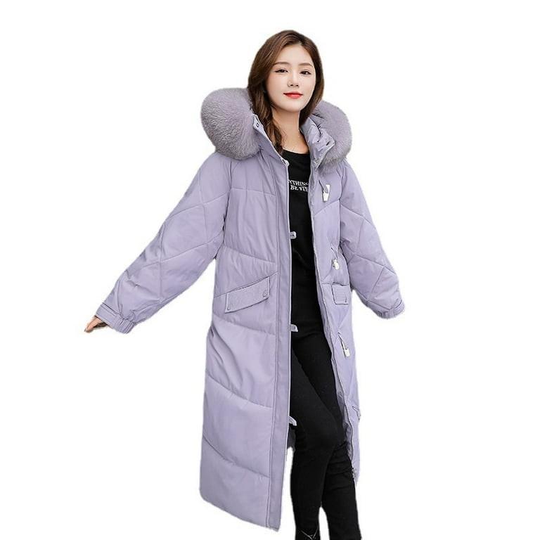 DanceeMangoo Winter Coat Women Fashion Korean Slim White Jacket Hooded Long  Coats and Jackets for Women Clothing Ropa De Invierno Mujer