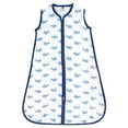 thumbnail image 2 of Hudson Baby Infant Boy Muslin Cotton Sleeveless Wearable Sleeping Bag, Sack, Blanket, Blue Whale, 0-6 Months, 2 of 2