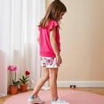 thumbnail image 5 of UYYX Toddler Summer Outfits Toddler Girl Outfits 3T Toddler Girls Summer Outfit Top And Shorts Clothing Set, 5 of 9