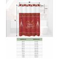 thumbnail image 6 of No Hook Shower Curtain with Snap in Liner, Merry Christams Snowflakes with Plants Red Texture Hotel Shower Curtains for Bathroom, Washable Shower Curtain Liner Set with Mesh Top Window, 54"x78", 6 of 6