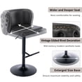 thumbnail image 5 of Swivel Bar Stools Set of 4, PU Leather Bar Stools with Back, 25"-33" Counter Height to Bar Height Adjustable Stool Chairs, for Kitchen Island Pub Dining Room (4Pcs, Dark Gray), 5 of 6