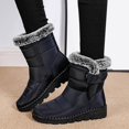 thumbnail image 2 of HEWUQI Womens Snow Boots Fuzzy Cuff Adjustable Strap Winter Shoes Warm Cold Weather Commute Snowy Daily Booties Black Size 11, 2 of 5