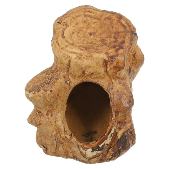 IBASETOY Fish Cave For Aquarium Fish Tank Decoration Ceramic Brown 1Set