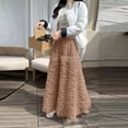 thumbnail image 4 of Women's High Waisted Maxi Skirt Multi Tiered Ruffle Tulle Mesh A-Line Skirt Flowy Lightweight Layered Skirt for Party Club Prom Evening Date Night Elegant Chic Style, 4 of 5