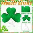 thumbnail image 5 of St Patricks Day Decorations,12 Inch St Patrick's Day Tree Topper,Green Plush Happiness Shamrocks with Metal Base,Suitable for Family Gatherings, Parties, Bars Decors, 5 of 6