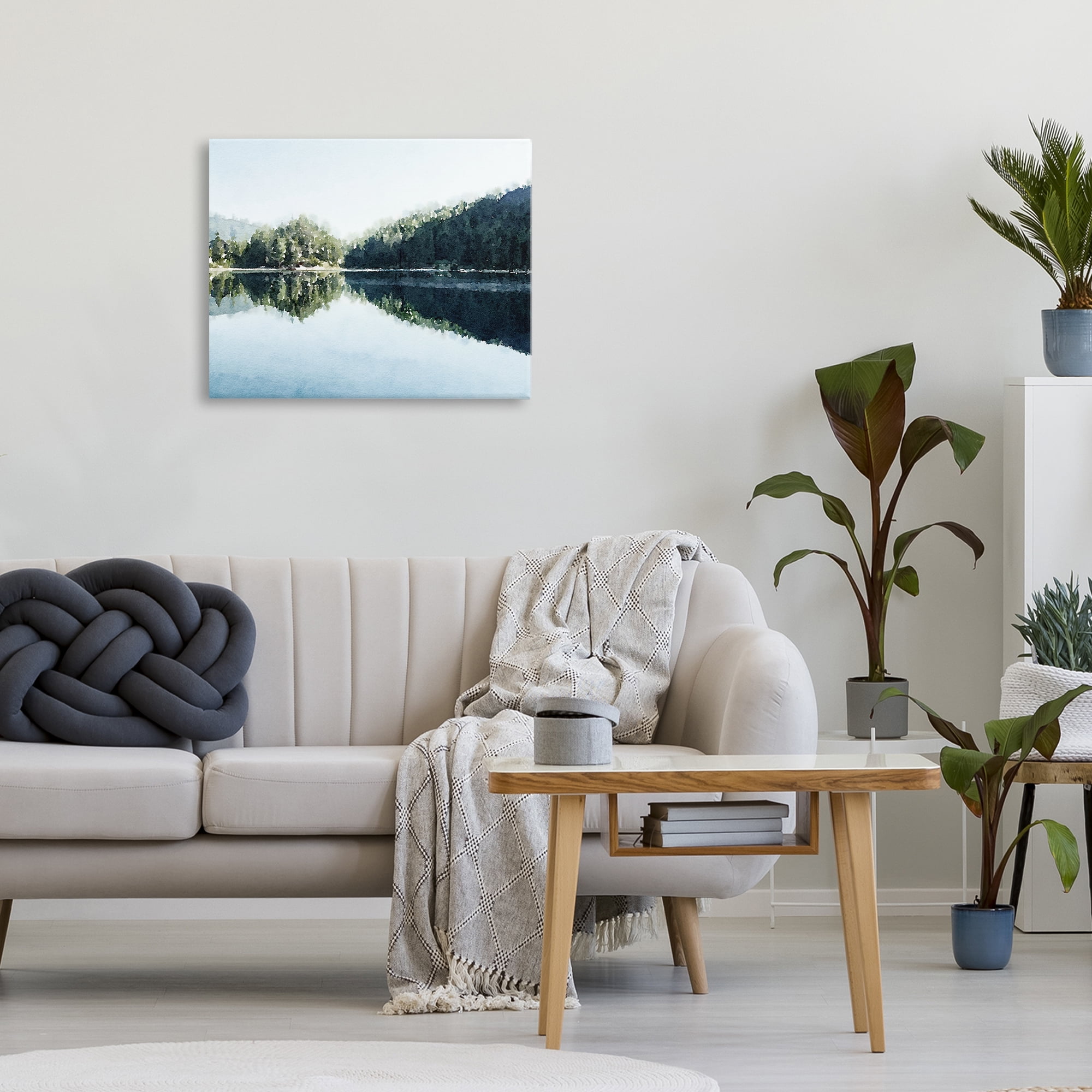 Stupell Industries Blue Lake Reflections Canvas Wall Art, design by Kim Curinga