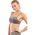 thumbnail image 3 of 6 Pieces Floral Camisole Lace Demi Front Lace Gentle Push Up Cami Bra A/B/C (34B), 3 of 4