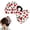 big cherry, variant on Leopard print bow hairpin, Large-sized women's hairpin 5.9 inches, Elegant hair accessory, 1 piece, khaki