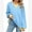 Blue, variant on Women Tops Color Block Long Sleeve Sweatshirts Crew Neck Casual Loose Pullover Y2K Black Shirts 2024