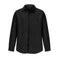 thumbnail image 5 of WREESH Men's Casual Button Down Dress Shirts Long Sleeve Turndown Collar Solid Color Shirts for Versatile Style Black, 5 of 6