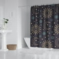 thumbnail image 3 of Gothic Shower Curtain Set - Dark Celestial Moon & Star Print, Mystical Cosmic Bath Decor, Waterproof Polyester 72"x84", Goth Aesthetic Gift, 3 of 4