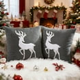 thumbnail image 5 of Dongrere Christmas Pillow Covers Cushion Cover for Winter Sofa Replacement Embroidered Christmas Tree Pillow Case for Christmas Decorations, 5 of 6