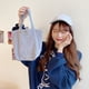 thumbnail image 3 of Bolsa Bolso de hombro de pana informal para mujer Mini Bento sólido con asa superior (gris) Ehuebsd Nuevos Originales, 3 of 6