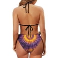 thumbnail image 6 of Chririnla Women's Sunburst Tie-Dye Halter Bikini Set - Sexy Two-Piece Triangle Swimsuit with Tie Sides - Perfect for Beach & Pool Vacation, 6 of 9
