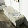 thumbnail image 5 of Fabric Storage Ottoman, Bench for Entryway and Bedroom, Beige, 5 of 11