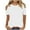 White, variant on Ahuyic Women's Loose Plus Size Short-Sleeved Top,Summer Casual Daily Clothes For Women,Women's Casual Sparkling Crystal Printed Round Neck Short Sleeved