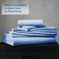 thumbnail image 6 of LammaLoe Duvet Cover Queen Size, Soft Prewashed 3-Piece Duvet Cover Bedding Set with Pillow Shams, Calm Blue, 6 of 8