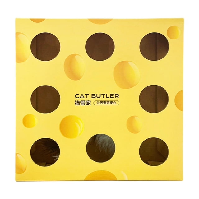 Juguete eléctrico para gatos, divertido juguete interactivo para hacer ejercicio. Caja de queso