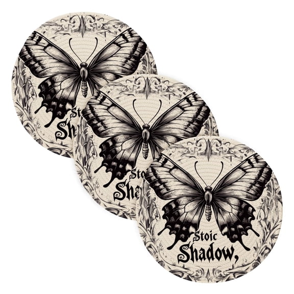BZSMCE Mats for Pots,Pans Place Butterfly Pattern Simple Style Pattern Pot Mats