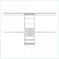 thumbnail image 4 of Closet Systems Adjustable 69"-118"W, 5 Shelves, 4 Hanging Rods, 3 Drawers | White | MDF, 4 of 8