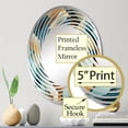 thumbnail image 3 of Designart "Mystical Symmetry in Golden Geometric Lines" Geometric Spiral Round Wall Mirror - Oval Printed Decorative Mirror - Multiple Color Options, 3 of 5