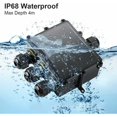 thumbnail image 2 of IP68 Caja de empalmes para exteriores a prueba de agua Conector de cable más grande de 4 vías Caja de empalmes eléctricos para cable Ø 4 a 14 mm Caja esquí esquí Gafas de esquí, 2 of 5