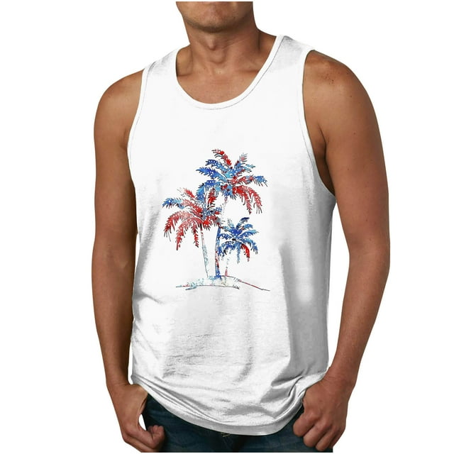 Camiseta de Cuello Redondo sin Mangas para Hombres Camiseta de Cuello Redondo para Hombres